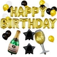 thumbnail image 2 of Silver Balloon Happy Birthday Letter Aluminum Foil Balloons Party Wedding Decor (Gold Set), 2 of 8