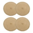 thumbnail image 1 of Uxcell 4Pcs Manteles Trenzados Redondos 11.81" Antideslizantes para Mesas de Comedor Lavables Aislantes de Calor, Marrón, 1 of 7