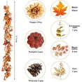 thumbnail image 4 of Bootesun 6FT Fall Maple Leaves Garland with Berry, Pumpkins, Artificial Autumn Harvest Garland for Festivals, Thanksgiving, Christmas, Fireplace Porch Indoor Outdoor Decoration, 4 of 9