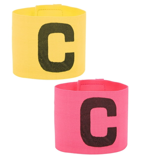 10pcs Football Captain Armband, Adjustable Elastic Paste C Arm Band for Team Training Multiple Ball Sports