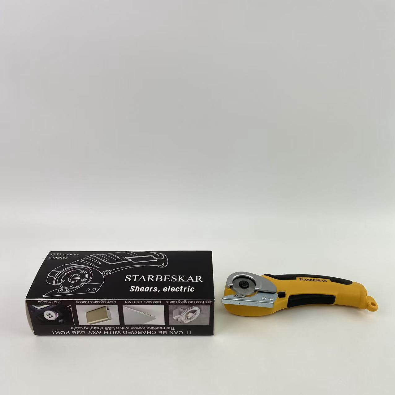 STARBESKAR Shears, electric,Cordless Electric Scissors, Rotary Cutter for Fabric and Cloth, Fabric Cutter for Carpet Leather Felt with Storage Box