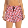thumbnail image 2 of Rateoe Strawberry Printed 2 in 1 Women's Workout Shorts for Athletic Gym Running Shorts with Phone Pockets-XX-Large, 2 of 7
