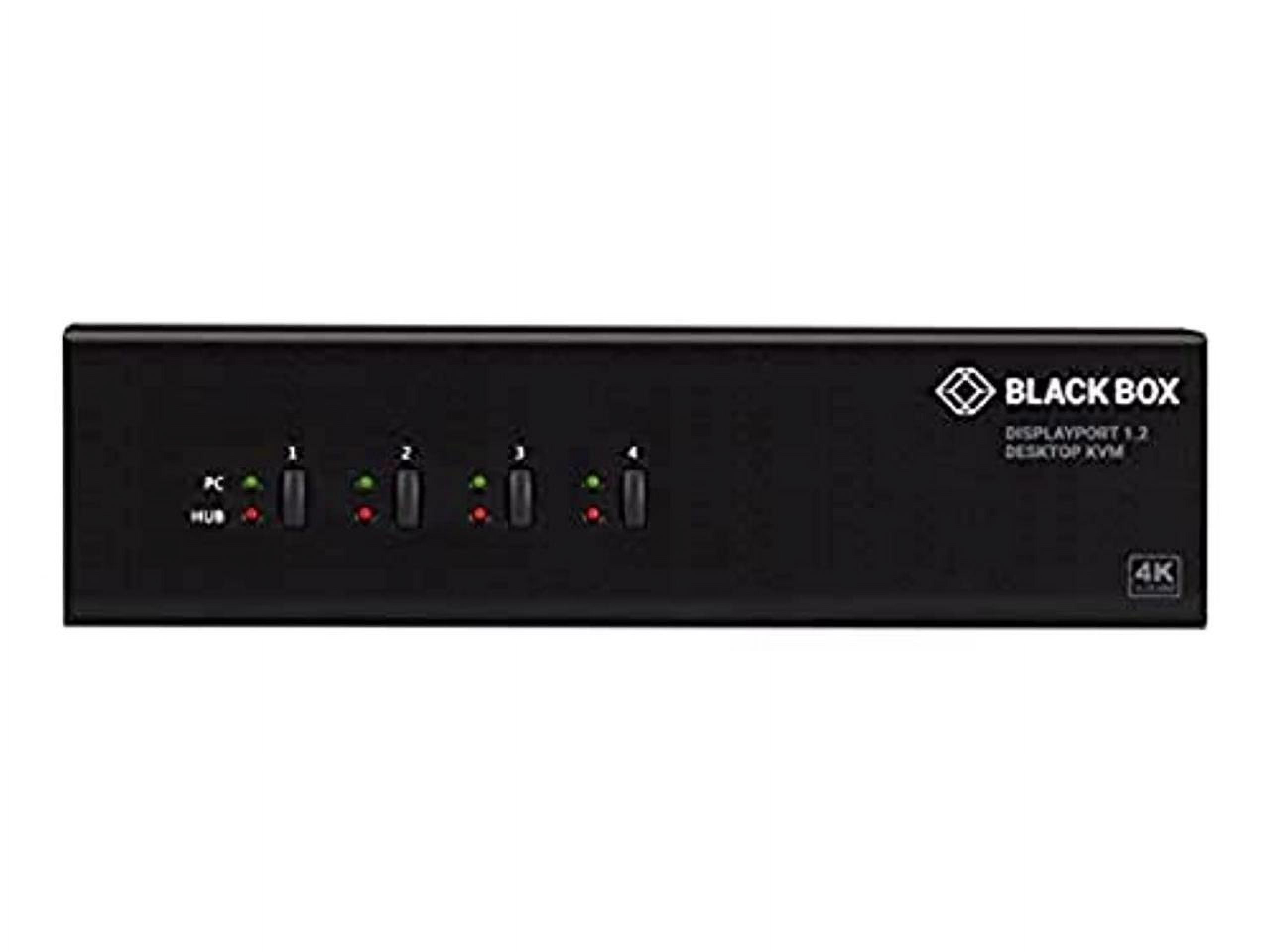 Black Box KVM Switch Dual-Monitor DisplayPort 1.2 USB 3.0 Hub KV6224DP