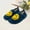 Dark Blue & Yellow, variant on Cute Cartoon Smile Face House Slippers for Women & Men Fuzzy Barefoot Slipper Socks Closed Back Cozy Warm Barefoot Home Shoes Portable Barefoot Shoes