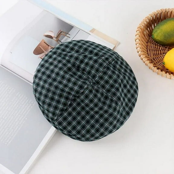 SikaFu New Spring Plaid Thin Women Beret Cap Summer Sun Protection Fashion Temperament Retro Painter Hat Leisure Cap Gorros 모자