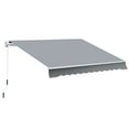 thumbnail image 1 of Outsunny 10' x 8' Manual Retractable Awning Shelter w/ Crank, Grey, 1 of 10