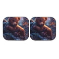 thumbnail image 7 of Haiem Lazy Stone Bear Car Windshield Sun Shade (2 Pieces) Foldable Windshield Sun Shade Car Accessories for Truck SUV Pickup-Large, 7 of 7
