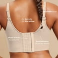 thumbnail image 6 of DondPO Women Bras,Shapedly Bra Shapedly Back Smoothing Bra Hide Back Full Back Coverage Deep Cup Bra,Wireless Bra,Womens Bras No Underwire Full Support Multi-color 42C, 6 of 6