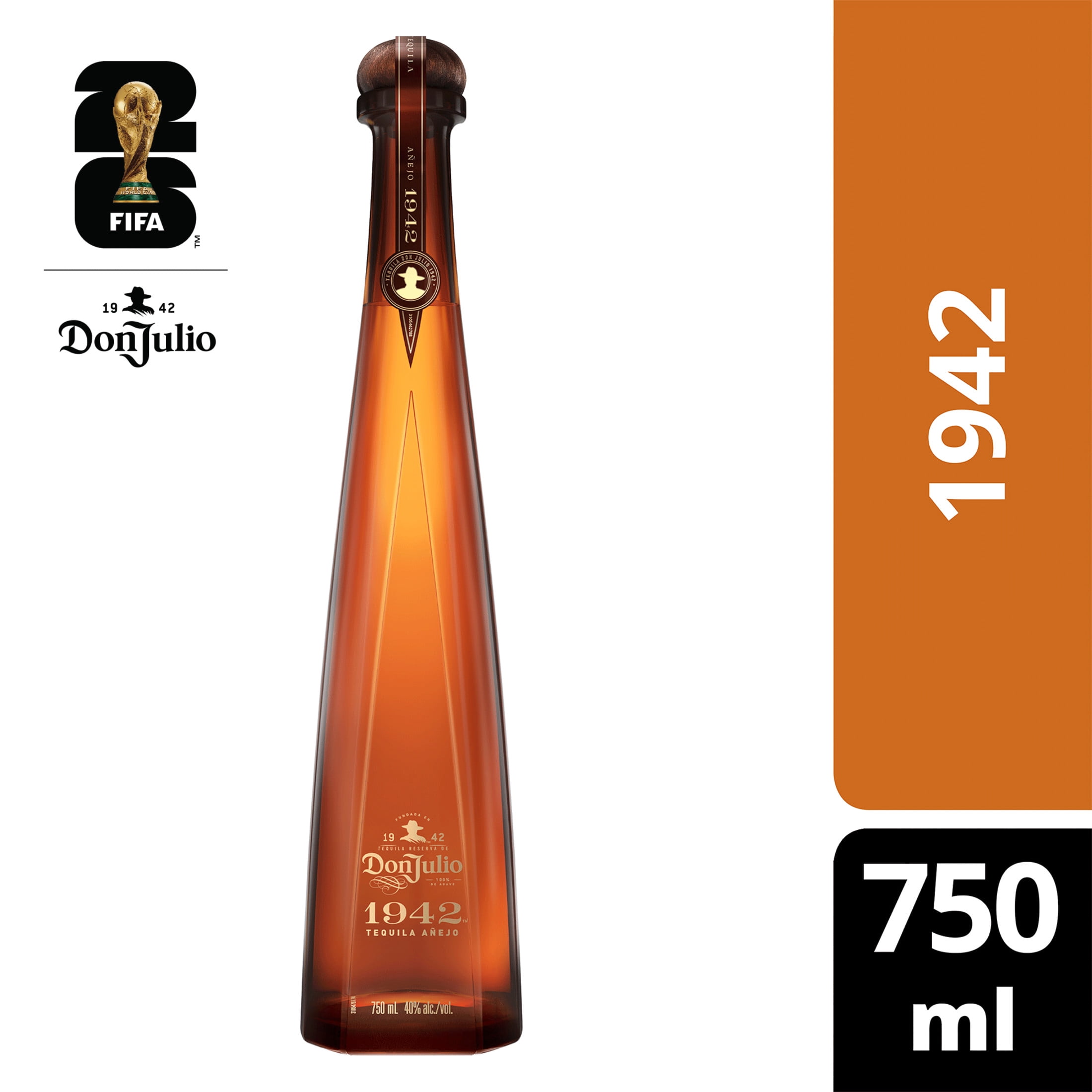 Don Julio 1942 Extra Anejo Tequila, 750 mL, 40% ABV - Walmart.com