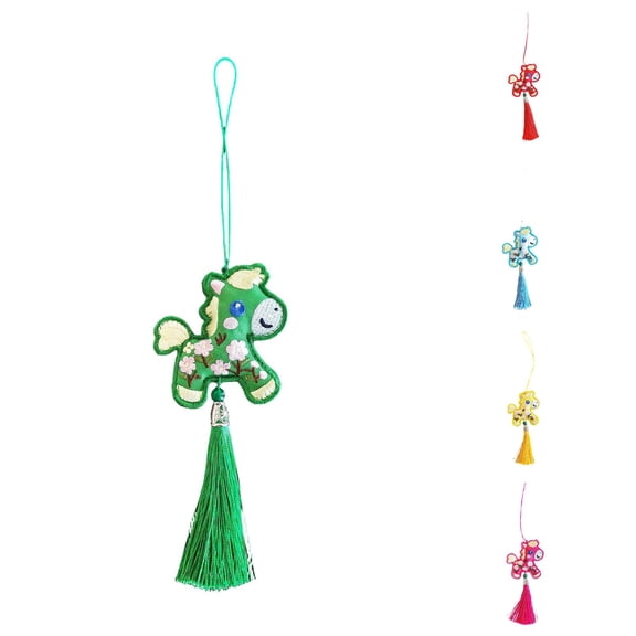 Adorable Plush Hanging Horse Ornament, Super Soft Cute Stuffed Animal Keychain with Loop, Great for Kids Room Decor & Christmas Stocking Stuffer, Ideal Holiday Gift