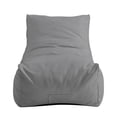 thumbnail image 3 of Posh Living Resty Fabric & Foam Bean Bag Lounge Chair in Light Gray, 3 of 8
