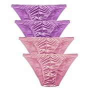 Men's Underwear Satin Silky Sexy Bikini Small to Plus Sizes Multi-Pack
