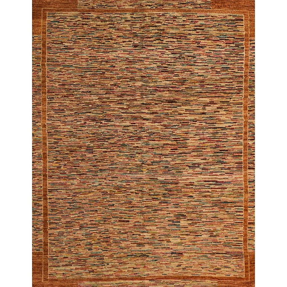 Ahgly Company Indoor Rectangle Abstract Red Abstract Area Rugs, 2' x 5'