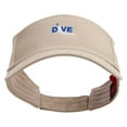 thumbnail image 5 of Navy Scuba Diving Logo Embroidered Cotton Twill Sun Visor - Khaki OSFM, 5 of 5