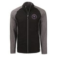 thumbnail image 2 of Men's-Cutter & Buck  Heather Black Inter Miami CF Adapt Eco Knit Hybrid Recycled Full-Zip Jacket, 2 of 3