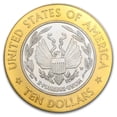 thumbnail image 3 of 2000-W Gold/Platinum $10 Commem Library of Congress MS-69 PCGS, 3 of 3