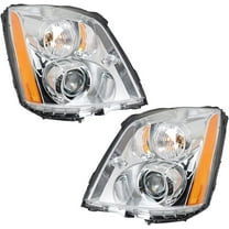 SEBLAFF Right Left Headlight For 2008-11 Cadillac DTS HID/Xenon Projector Chrome Housing