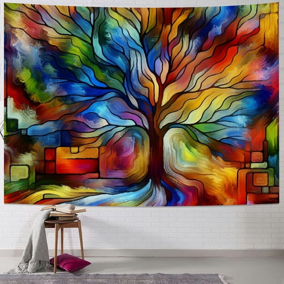 BCIIG Colorful Tree Branches Tapestry Wall Hanging Unique Style for Home Decor - Living Room, Bedroom, Apartment, Farmhouse, Dorm - 4 Sizes Available 40x30inch
