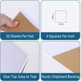 thumbnail image 3 of 3 Pads 11X17 Inch Graph Paper, Large Grid Paper, Two Side Drafting Paper, Architect Graph Paper, Blueprint Paper(4 Squares Per Inch, 50 Sheets Each Pad), 3 of 6