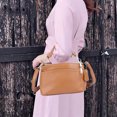 thumbnail image 4 of Bolso pequeño de lujo de cuero genuino bandolera con asa superior bolsos de hombro para mujer, 4 of 5