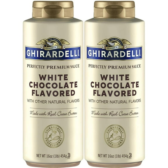 Ghirardelli White Chocolate Sauce 16 oz Squeeze Bottle (Pack of 2)