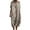 Khaki, variant on XVJRHAK Women's Vintage Floral Art Print Casual Flowing Dress With Pockets V Neck Dress (Khaki,L)