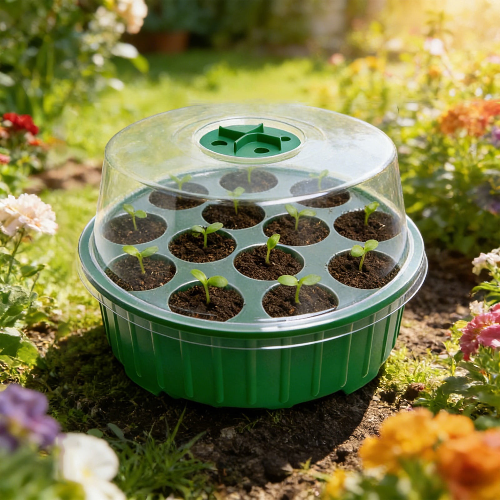 Weloille Seed Starter Kit with Adjustable Ventilation, Plastic Plant Cultivation Tray Set in Assorted Colors, Reusable and Breathable for Home Gardening,