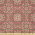 thumbnail image 2 of Ambesonne Royal Fabric by the Yard Microfiber, Vintage Abstract Floral Art, 10 Yards, Dried Rose Blush and Salmon, 2 of 2
