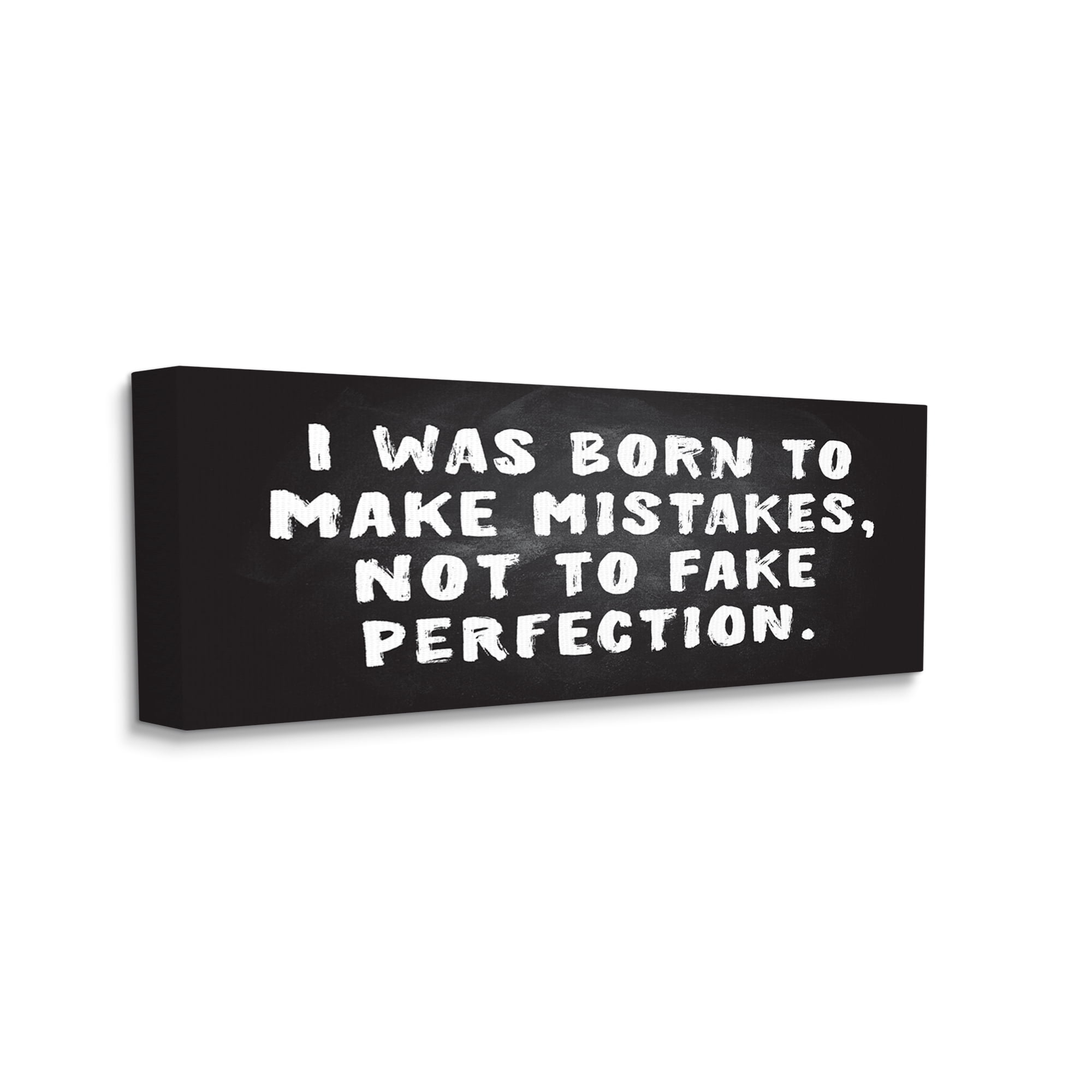 Stupell Industries Modern Make Mistakes Phrase Inspirational Painting Gallery Wrapped Canvas Print Wall Art, 24 x 10