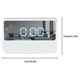 thumbnail image 5 of Injueey Digital Alarm Clock LED Sleeping Bedroom Clocks Desktop Glass Snooze Living Time Household Indoor Mirror Room Table Decoración del hogar Blanco, 5 of 6