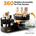 thumbnail image 3 of Niulife 360 Rotating Makeup Organizer for Vanity Large Capacity Cosmetic Storage Case,Dresser Make Up Organizer Holder for Bedroom Bathroom and Countertop,3 Tiers Brown, 3 of 7