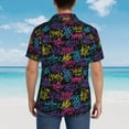 thumbnail image 4 of Zufioo Graffiti Art Hawaiian Shirt for Men,Beach Shirts Tropical Vacation Shirts,Sleeve Casual Button Down Shirt with Pocket for Travel,Beach,Party,daily,Small, 4 of 7