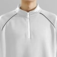 thumbnail image 7 of SYMOID Sweatshirt for Men No Hood White Plain Mens Clothes Zipper Pullover Sweatshirt Fall and Winter, 7 of 7