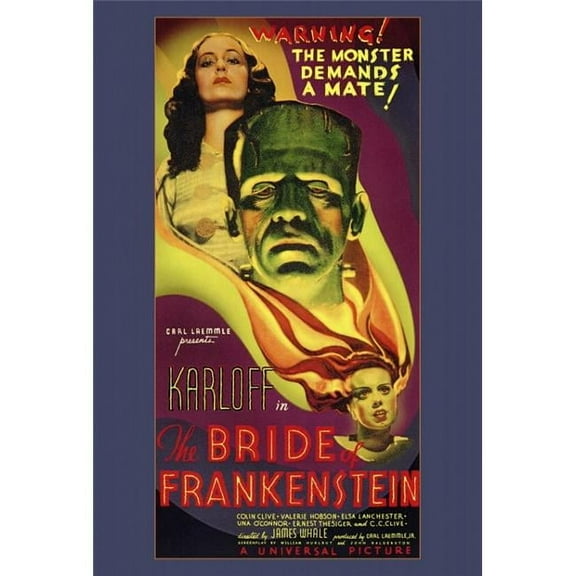 The Bride of Frankenstein Movie Poster Print (27 x 40)