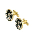 thumbnail image 2 of Daisy Men's Stainless Steel Cufflink Set for Formal Attire, Made of High-Quality Material, Suitable for All Occasions., 2 of 6