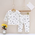thumbnail image 2 of 6-9 Months Newborn Girl Fall Outfits Fall Winter Clothes Long Sleeve Sweatshirt Pullover Tops + Pants Outfit Set Girls Gray Tracksuit, 2 of 7
