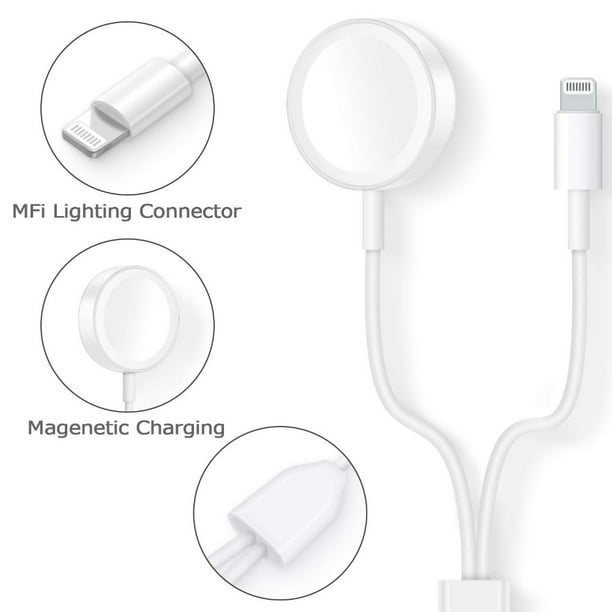 Chargeur pour téléphone mobile CABLING ® iWatch Chargeur, Câble de Charge  magnétique pour Apple Watch/iWatch 38mm 40mm 42mm 44mm/Apple Watch Series  1,2,3,4. (1M)