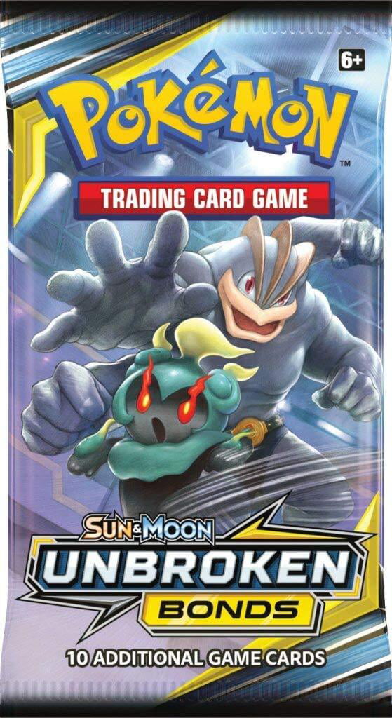 Unbroken Bonds 3 Card Booster Pack 10 Pack Lot 10 Pokemon Sun & Moon 