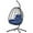 Navy, variant on UHOMEPRO Rattan Swing Egg Chair with Stand, Modern Indoor Outdoor Patio Wicker Swing Chair with Removable Cushion, All-Weather Hammock Chair for Patio Balcony Porch Garden, Strong Metal Frame, Blue