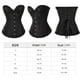 thumbnail image 4 of LIKEWIN Mujeres Modelador de cintura Gótico Satén Brocado Stays Corset Corsé Bustier Top Top con cordones Sexy Vestidos elegantes Cincher de entrenamiento de cintura Overbust deshuesado/Multicolorpang, 4 of 4