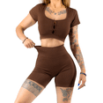 thumbnail image 1 of CONJUNTO DEPORTIVO DE MUJER DE SHORT Y BLUSA STRETCH PUSH UP, 1 of 5