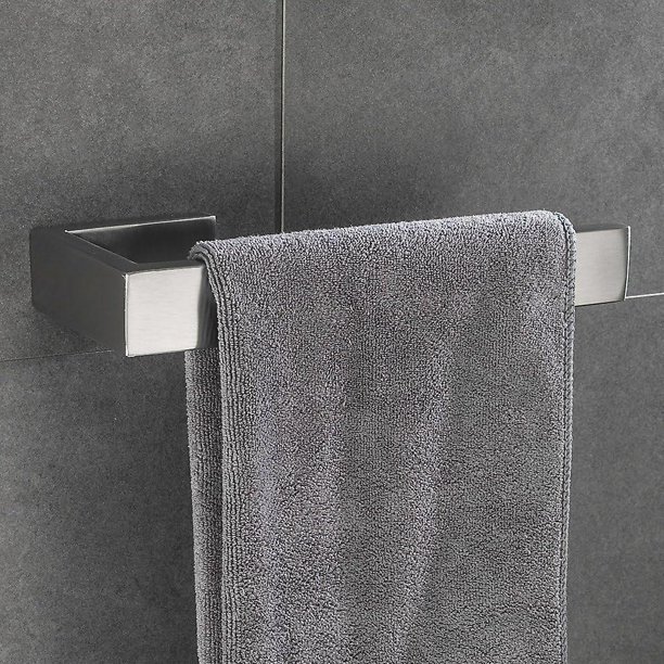 Toallero con aro para toallas, montaje de acero inoxidable 304, superficie cepillada, accesorios para inodoro, baños Rojo Verde Cocina, Decoración y Otros