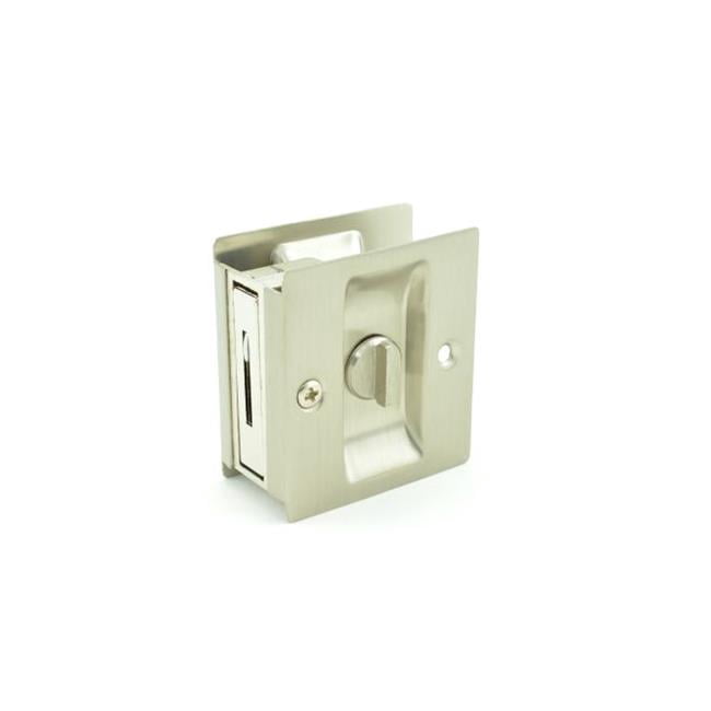 Épaisseur de la Porte Intimité de la Porte de Poche Échancrure Carrée&44; Nickel Satiné