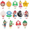 thumbnail image 2 of Juego de llaveros con temática de Mario, 28 piezas, artículos de fiesta, regalo para niños, 2 of 5