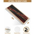 thumbnail image 4 of Stair Treads for Wooden Steps,Red Marble Peel and Stick Stair Treads with Reusable Adhesive,Gold Abstract Vintage Modern Ombre Art Non Slip Indoor Stairs Runner Rugs Mats for Elders Dogs 8"x30" 15PCS, 4 of 7