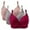13-Red, variant on YWDJ Bras for Women Plus Size 3 Pack Closure in Back Comfortable Bras No Wires Bras Adjustable Straps Half Cup Push up Wrap Sleep Bras Padded Comfort Bras Solid Comfy Bras Khaki 40