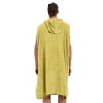 thumbnail image 4 of Virmaxy Womens Cover Ups Wraps Solid Color Terry Bathrobe Beach Surf Swimming Thickened Warm Beach Hooded Cape Yellow One Size, 4 of 9