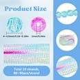 thumbnail image 2 of 1 Box 10 Strands 900-950Pcs Faceted Glass Beads Colour Transparent Glass Beads Round Gradient Small Rondelle Spacer Bead Strands for Jewelry Making DIY Crafts Bracelet Women, 2 of 6