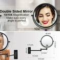 thumbnail image 4 of JimsMaison 8 inch Double-Sided Anti-Fog Wall Mounted Bathroom Mirror Chrome, 4 of 5