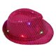 thumbnail image 1 of Gorra de Jazz con luz LED intermitente, sombrero de Jazz que brilla en la oscuridad, disfraces de Fedora luminosos, accesorios de escenario para Halloween, espectáculo de baile de Hip Hop Unisex adult, 1 of 4